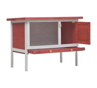 Berkfield Strong Outdoor Rabbit Hutch 1 Layer Red Wood