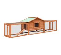 Berkfield Strong Rabbit Hutch Solid Pine & Fir Wood 310X70X87 Cm