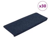 Berkfield Strong Stair Mats Self-Adhesive 30 Pcs Blue 65X24.5X3.5 Cm