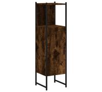 Berkfield Sturdy Bathroom Cabinet Smoked Oak 33X33X120.5 Cm Engineered Wood