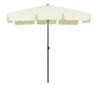 Berkfield Sturdy Beach Umbrella Sand Yellow 200X125 Cm