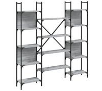 Berkfield Sturdy Bookshelf Grey Sonoma 155.5X24X166.5 Cm Engineered Wood