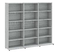 Berkfield Sturdy Cd Cabinet Grey Sonoma 102X23X89.5 Cm Engineered Wood