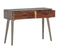 Berkfield Sturdy Console Table Grey 110X35X75 Cm Solid Rough Mango Wood