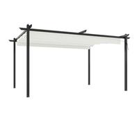 Berkfield Sturdy Garden Gazebo With Retractable Roof 4X3 M Cream