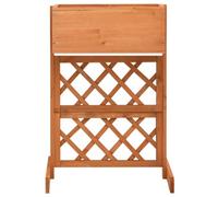 Berkfield Sturdy Garden Trellis Planter Orange 45X30X74 Cm Solid Firwood