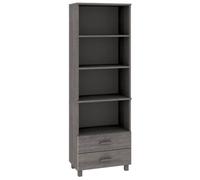 Berkfield Sturdy Highboard Light Grey 60X35X180 Cm Solid Wood Pine