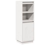 Berkfield Sturdy Highboard White 37X34X110 Cm Solid Wood Pine