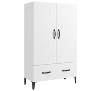 Berkfield Sturdy Highboard White 70X31X115 Cm Engineered Wood