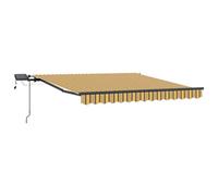 Berkfield Sturdy Manual Retractable Awning With Led Multicolour Stripe 300X250 Cm