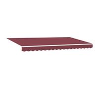Berkfield Sturdy Retractable Awning Manual Burgundy Red And Anthracite