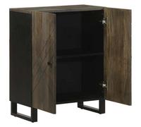 Berkfield Sturdy Sideboard Black 60X33X75 Cm Solid Wood Mango
