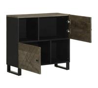 Berkfield Sturdy Sideboard Black 80X33X75 Cm Solid Wood Mango