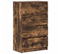 Berkfield Sturdy Sideboard Smoked Oak 60X35X98.5 Cm Engineered Wood