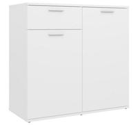 Berkfield Sturdy Sideboard White 80X36X75 Cm Engineered Wood