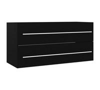 Berkfield Sturdy Sink Cabinet Black 100X38.5X48 Cm Engineered Wood