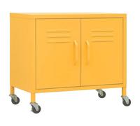 Berkfield Sturdy Storage Cabinet Mustard Yellow 60X35X56 Cm Steel