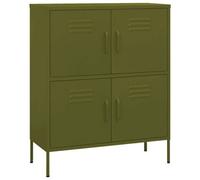 Berkfield Sturdy Storage Cabinet Olive Green 80X35X101.5 Cm Steel