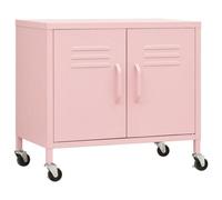 Berkfield Sturdy Storage Cabinet Pink 60X35X56 Cm Steel