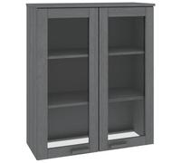 Berkfield Sturdy Top For Highboard Dark Grey 85X35X100 Cm Solid Wood Pine