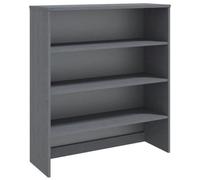 Berkfield Sturdy Top For Highboard Dark Grey 90X30X100 Cm Solid Wood Pine