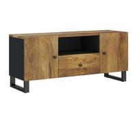 Berkfield Sturdy Tv Cabinet 105X33.5X46 Cm Solid Wood Mango&engineered Wood