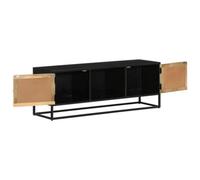 Berkfield Sturdy Tv Cabinet 110X30X40 Cm Solid Wood Mango And Iron