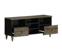 Berkfield Sturdy Tv Cabinet Black 100X33X46 Cm Solid Wood Mango