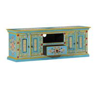 Berkfield Sturdy Tv Cabinet Blue 110X30X40 Cm Solid Wood Mango