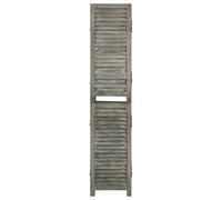 Berkfield Stylish 6-Panel Room Divider Grey 214X166 Cm Solid Wood