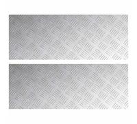 Berkfield Stylish Aluminium Checker Plates 2 Pcs Anti-Slip 80X30 Cm