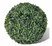 Berkfield Stylish Artificial Leaf Topiary Ball 27 Cm Solar Led String 2 Pcs