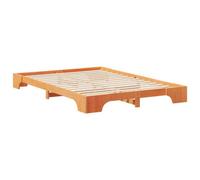 Berkfield Stylish Floor Bed Frame With Storage Brown Wood
