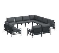 Berkfield Stylish Garden Sofa Set 11 Pcs Anthracite Steel