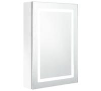 Berkfield Stylish Led Bathroom Mirror Cabinet Shining White 50X13X70 Cm