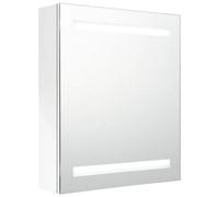 Berkfield Stylish Led Bathroom Mirror Cabinet Shining White 50X14X60 Cm