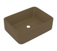 Berkfield Stylish Luxury Wash Basin Matt Cream 41X30X12 Cm Ceramic