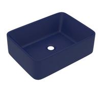 Berkfield Stylish Luxury Wash Basin Matt Dark Blue 41X30X12 Cm Ceramic