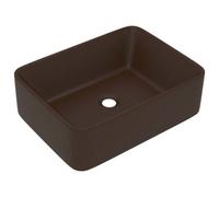Berkfield Stylish Luxury Wash Basin Matt Dark Brown 41X30X12 Cm Ceramic