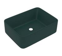 Berkfield Stylish Luxury Wash Basin Matt Dark Green 41X30X12 Cm Ceramic