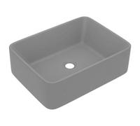 Berkfield Stylish Luxury Wash Basin Matt Light Grey 41X30X12 Cm Ceramic