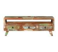 Berkfield Stylish Tv Cabinet Multicolour 110X30X40 Cm Solid Reclaimed Wood