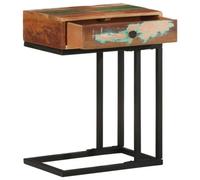 Berkfield Stylish U-Shaped Side Table 45X30X61 Cm Solid Reclaimed Wood