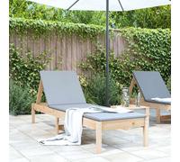 Berkfield Sun Lounger 199.5X60X74 Cm Solid Wood Pine