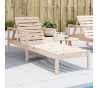 Berkfield Sun Lounger 199.5X62X55 Cm Solid Wood Pine