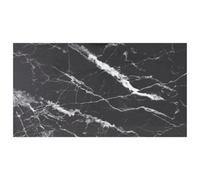Berkfield Table Top Black 120X65 Cm 8mm Tempered Glass With Marble Design