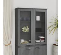 Berkfield Top For Highboard Dark Grey 85X35X100 Cm Solid Wood Pine