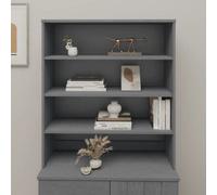 Berkfield Top For Highboard Dark Grey 90X30X100 Cm Solid Wood Pine