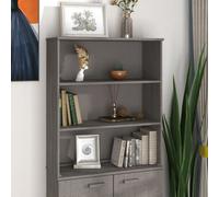 Berkfield Top For Highboard Light Grey 85X35X100 Cm Solid Wood Pine