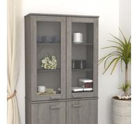 Berkfield Top For Highboard Light Grey 85X35X100 Cm Solid Wood Pine